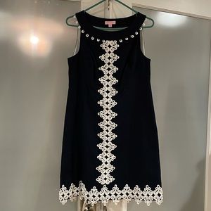 Lilly Pulitzer Navy Blue Shift Dress, Size 6